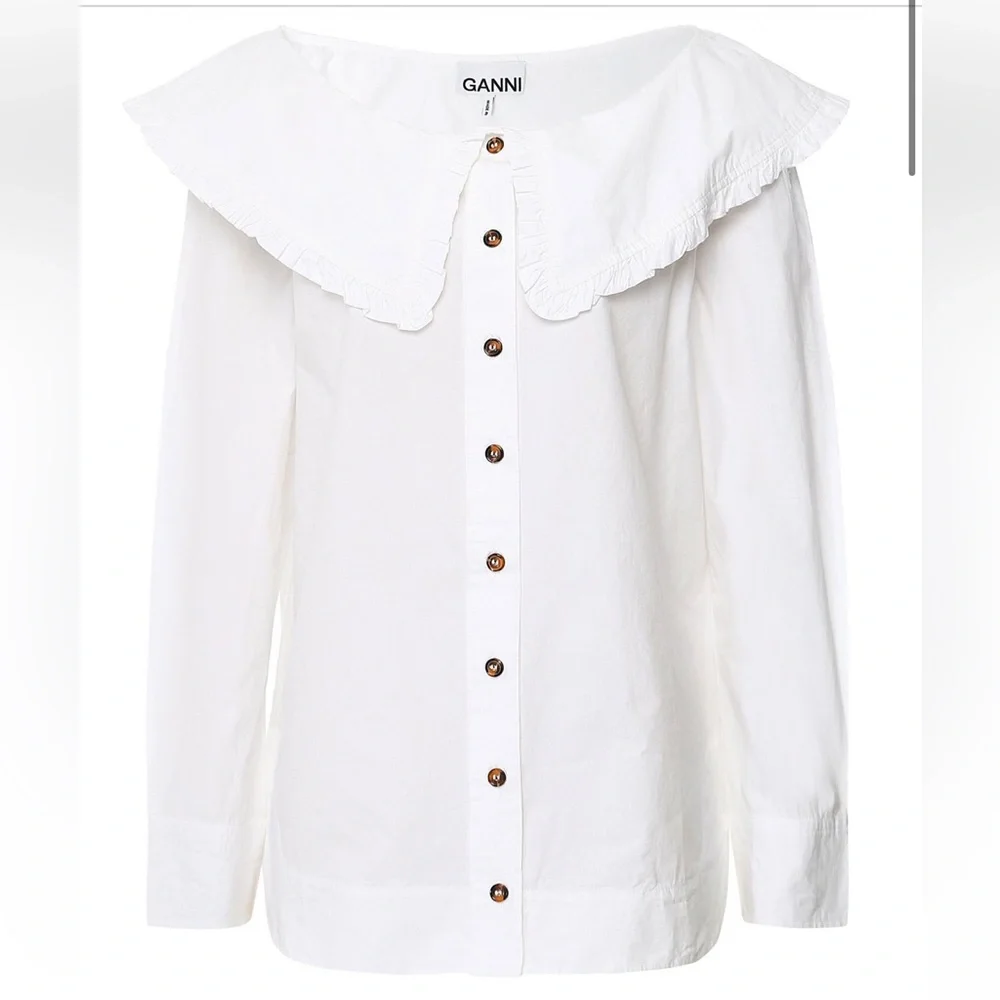 GANNI poplin cotton blouse - Picture 3 of 9